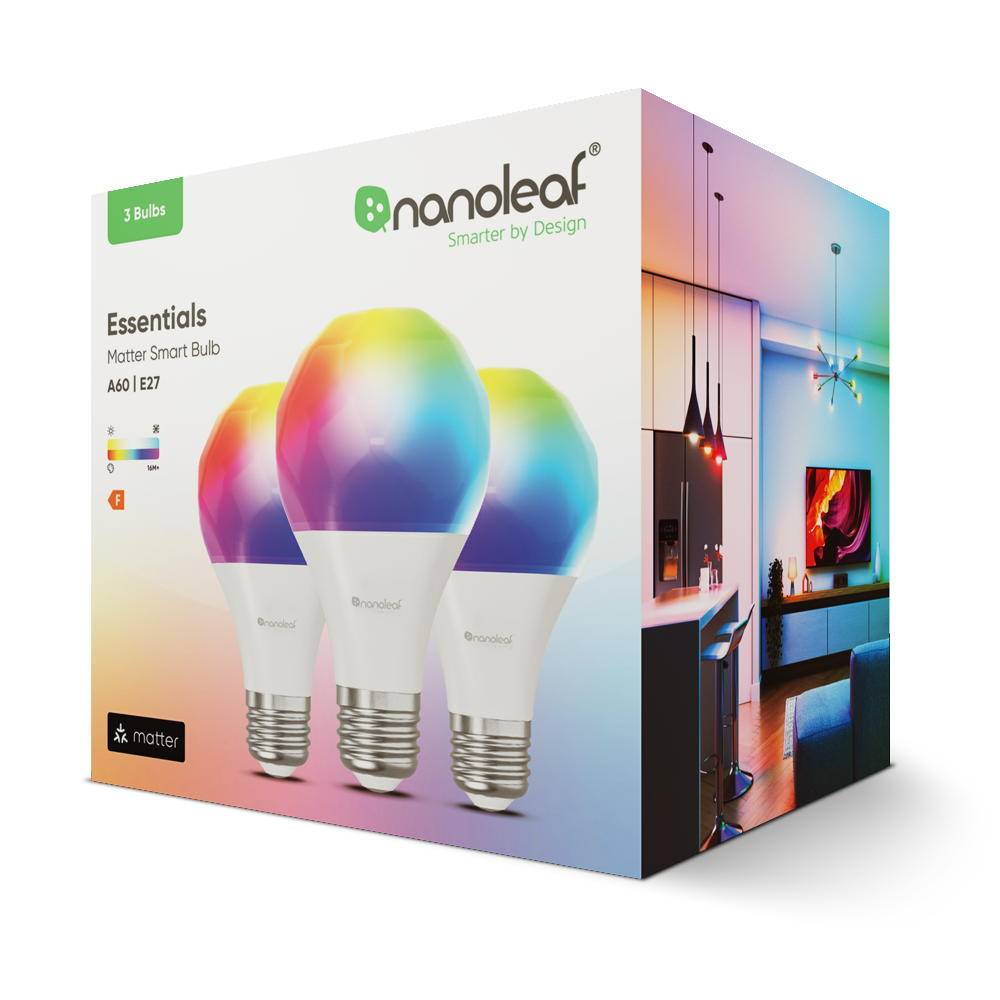 Nanoleaf NF080B02-3A19E, 8,5 W, E27, 1100 lm, 25000 h, Multi