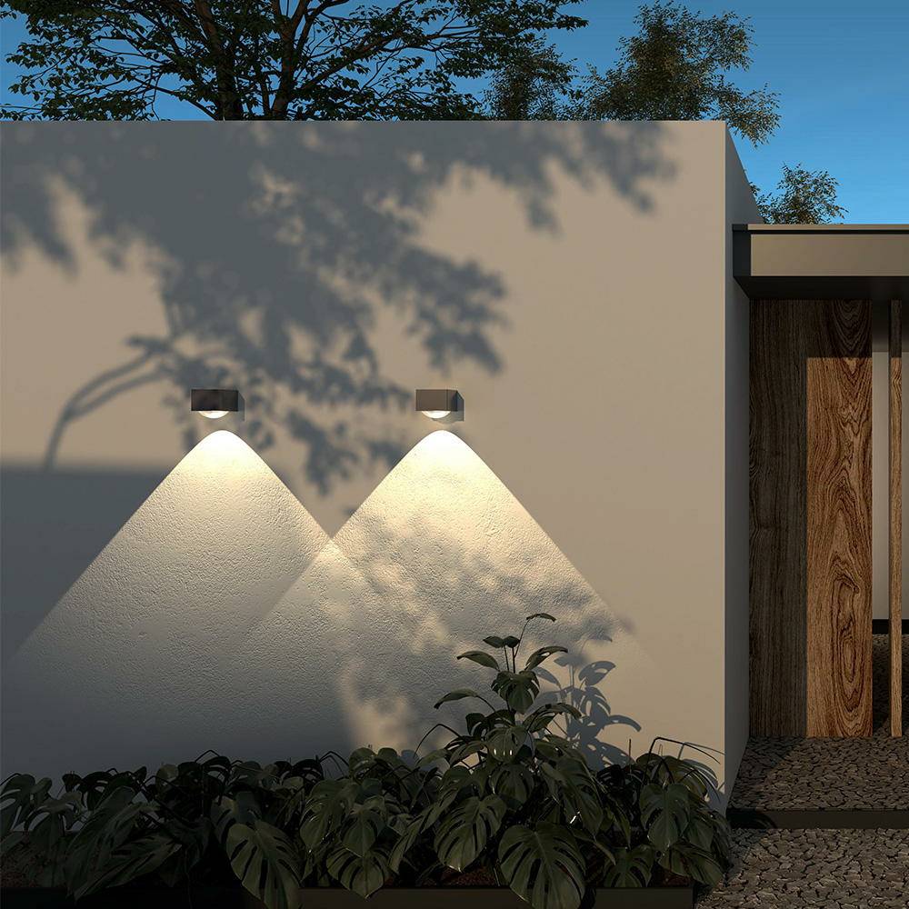 LCD LICHT CREATIV DESIGN - LED-Wandleuchte LB22 6.25W 3000K 625lm IP65 Alu DG graphit