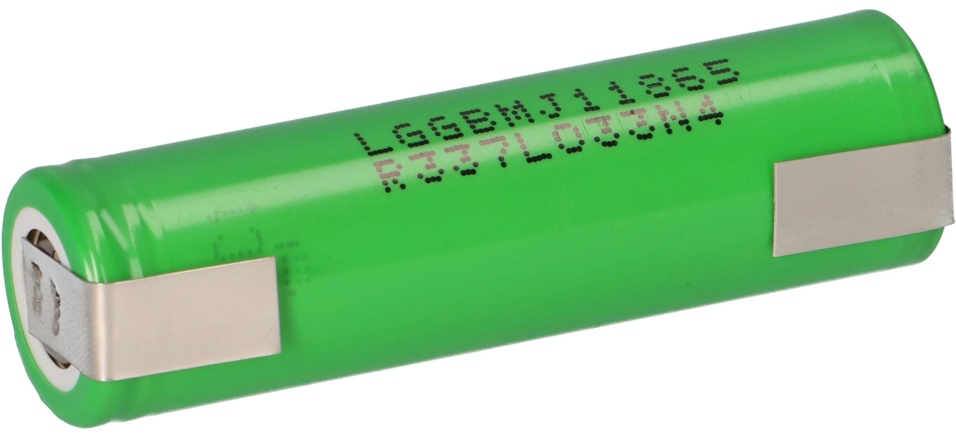Li-Ion Akku LG LGDBMJ11865 INR ICR 18650 MJ1 3500mAh 3,6V mit U-Lötfahne