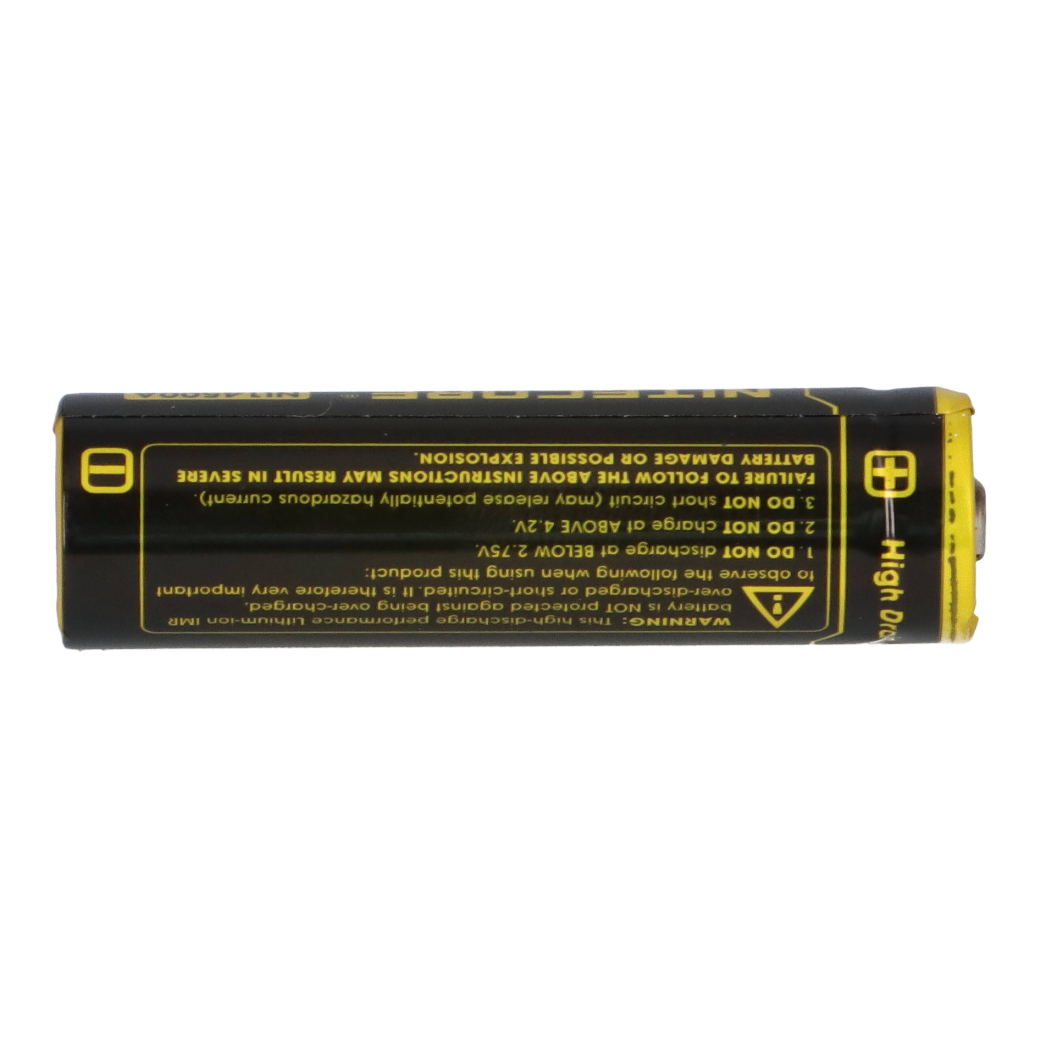Nitecore Li-Ion Akku Typ 14500 IMR (NI14500A) 650 mAh AA