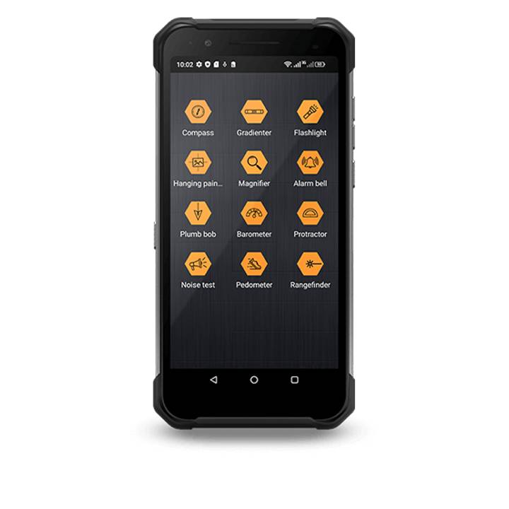 Hammer Construction LTE Smartphone 6 Zoll, 6000 mAh, 128GB, IP69, Schwarz-Silber