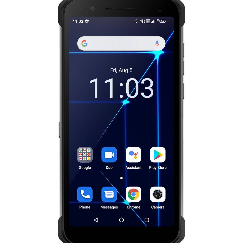 Hammer Construction LTE Smartphone 6 Zoll, 6000 mAh, 128GB, IP69, Schwarz-Silber