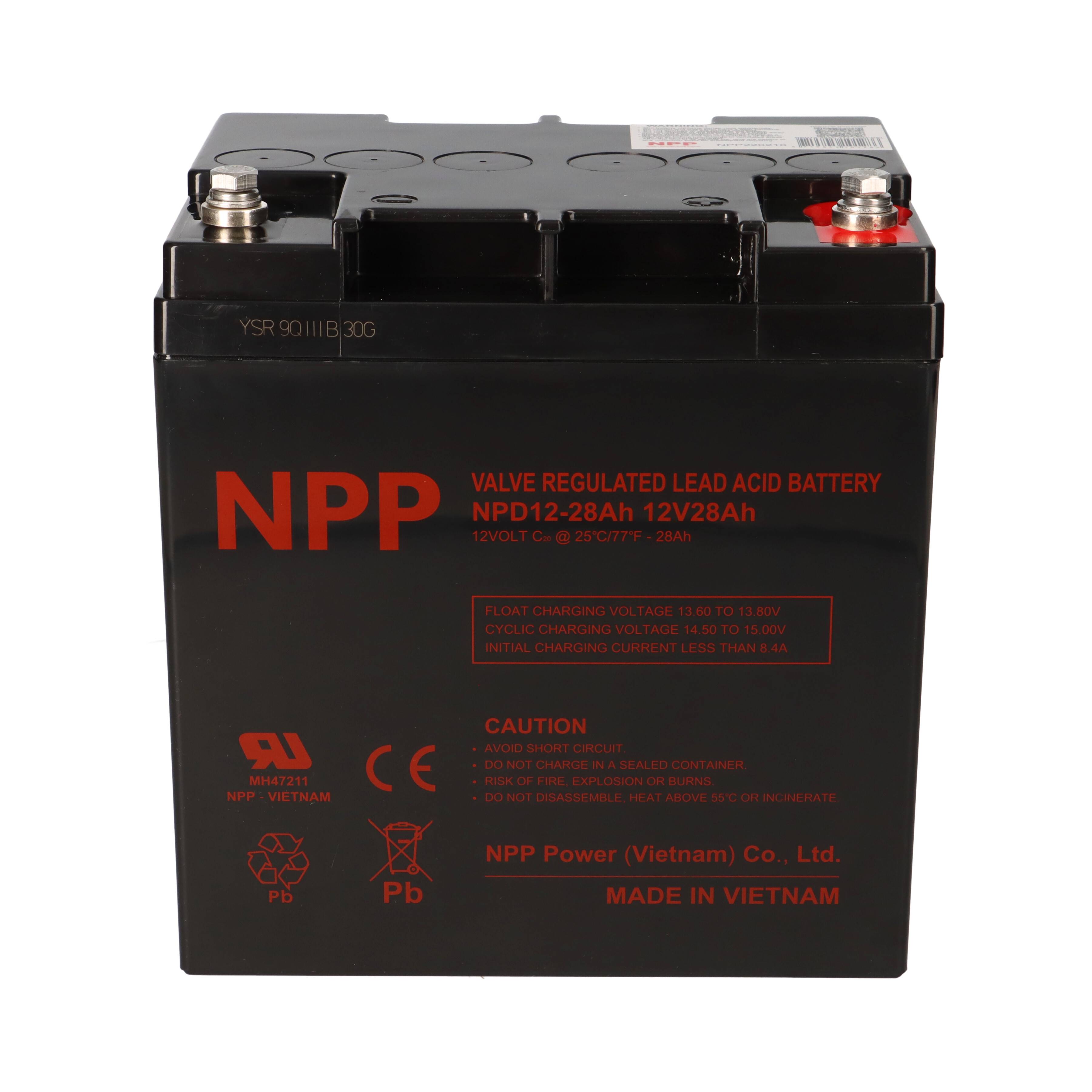 NPP NPD12-28 AGM Deep-Cycle Bleiakku 12V 28Ah zyklenfest