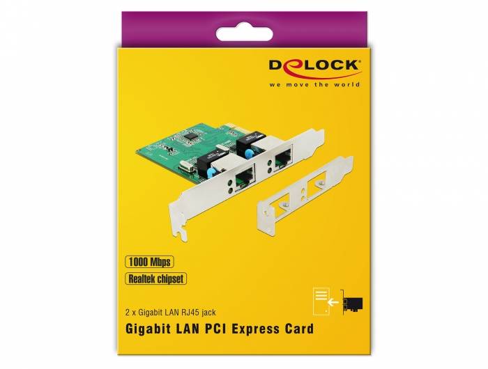 Delock 89999 - Eingebaut - Verkabelt - PCI Express - WLAN - 1000 Mbit/s - Grün