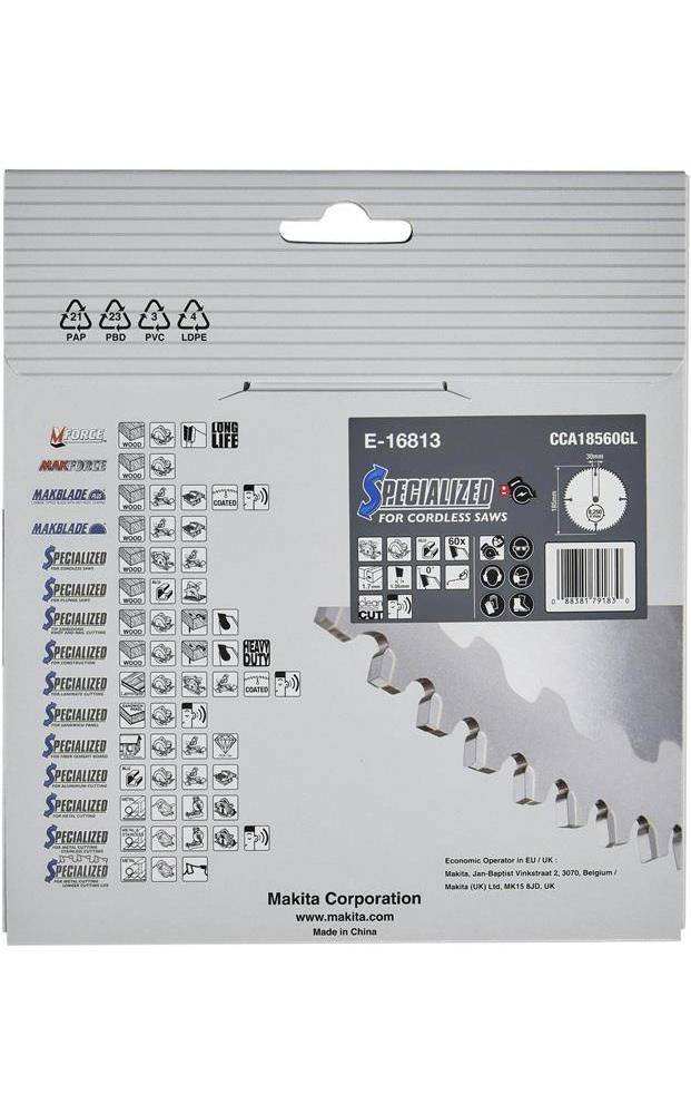 makita Sägeblatt EFFICUT E-16813 D.185mm Bohrung 30mm 60Zähne