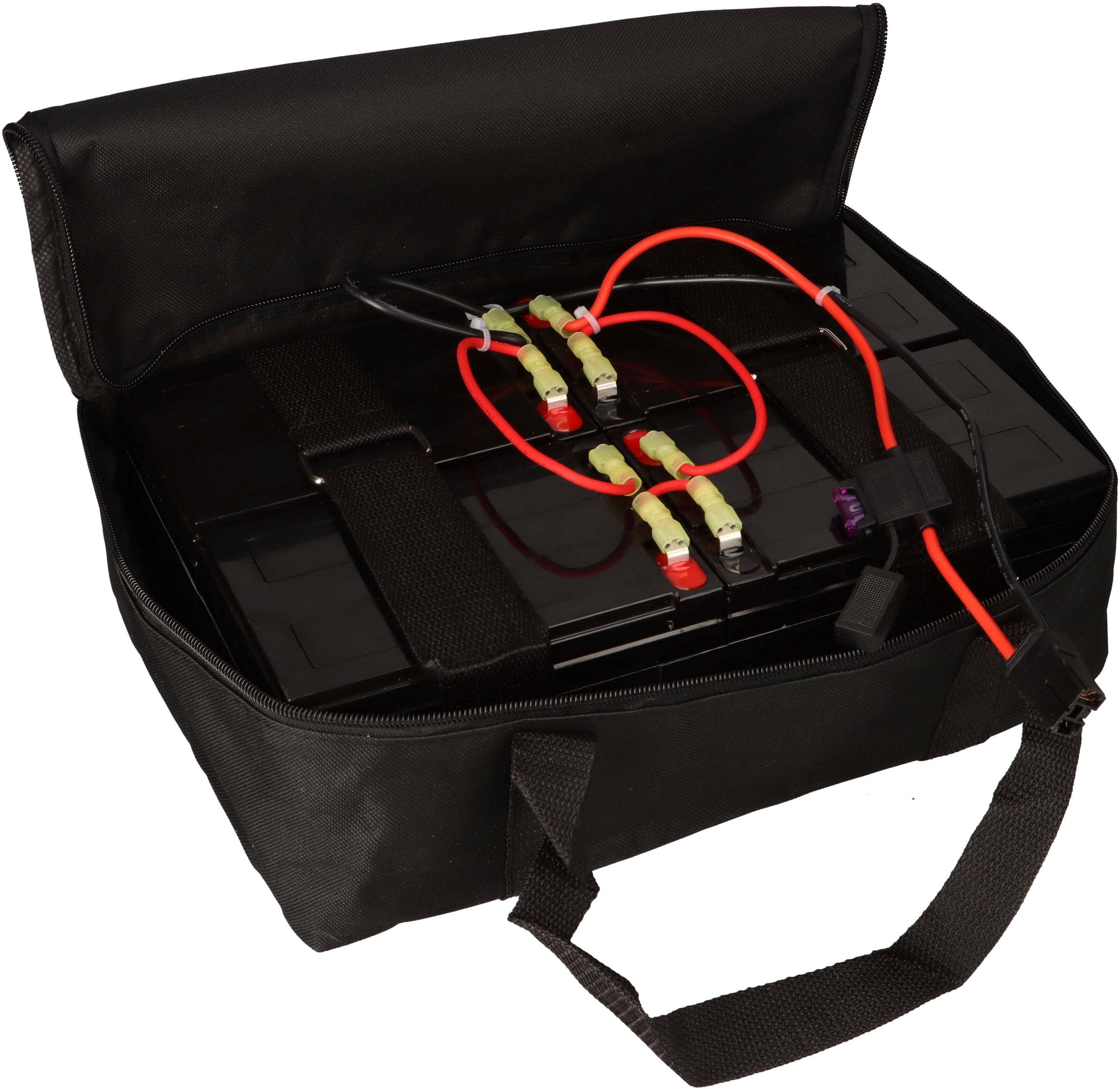 Akkusatz für Mach1 48V Akkupack Elektro Scooter 4x 12Volt 15Ah Akku + Tasche Plug & Play