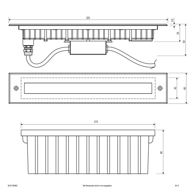 LED Bodeneinbau -EDS/BL67100802Alu IP67 -8W -3000K -147lm