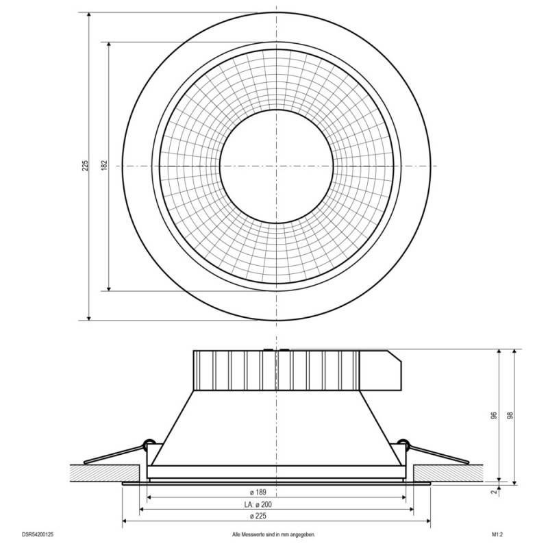 EVN LED-Deckeneinbaustrahler IP54 14,5/20W 3K-4K 2091-2735lm rund ws