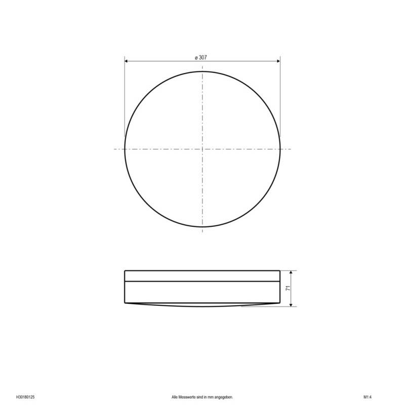 LED Anbauleuchte,ws IP54 - H3018012513/18W 3000K, 4000K, 5700K