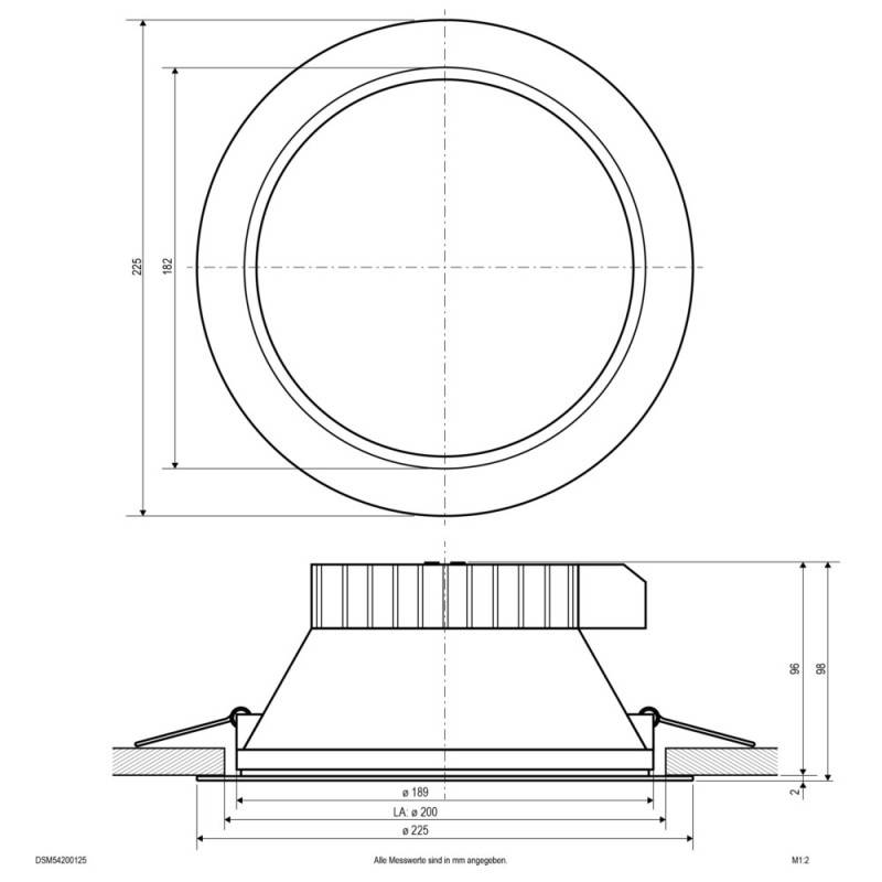 EVN LED-Deckeneinbaustrahler IP54 14,5/20W 3K-4K 2051-2703lm rund ws