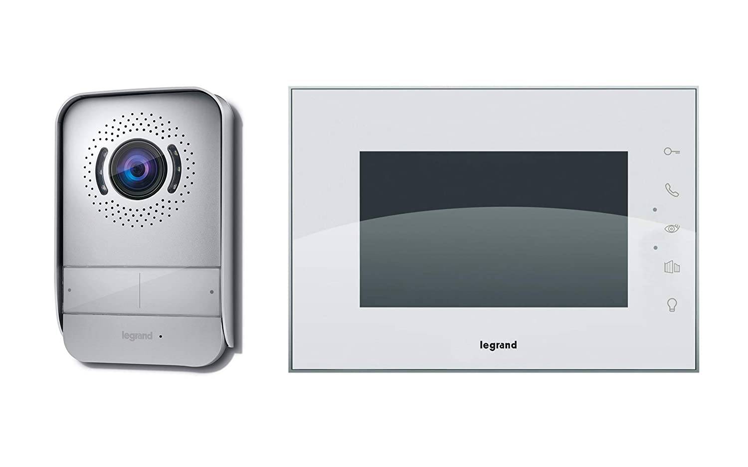 Legrand Video Door Intercom with 2-Wire Connection, Colour Monitor and Wide Angle Camera
