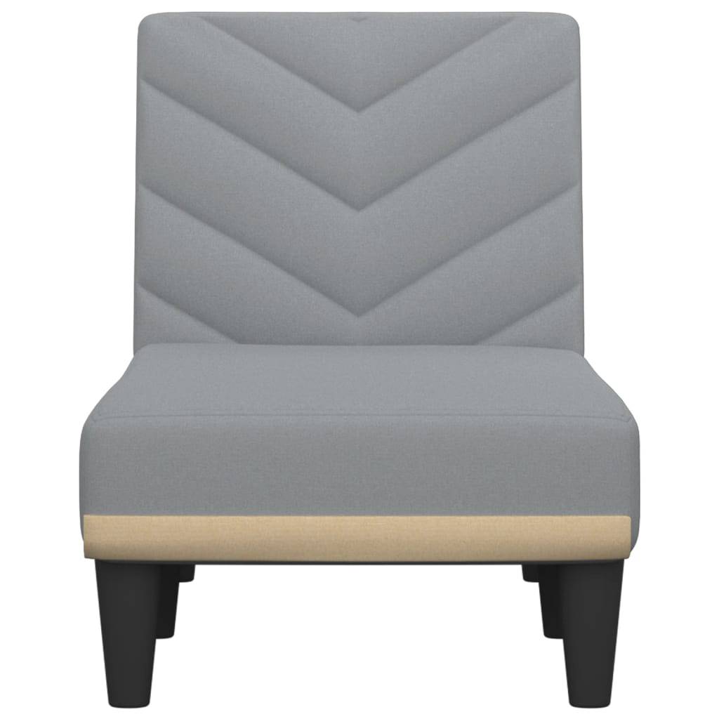 vidaXL Chaiselongue Hellgrau Stoff