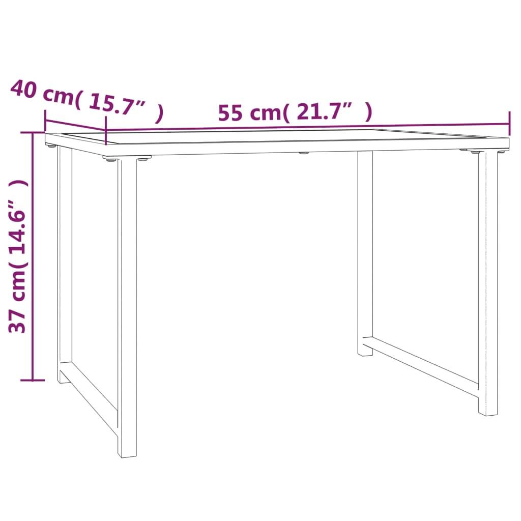 vidaXL Gartentisch Anthrazit 55x40x37 cm Stahl