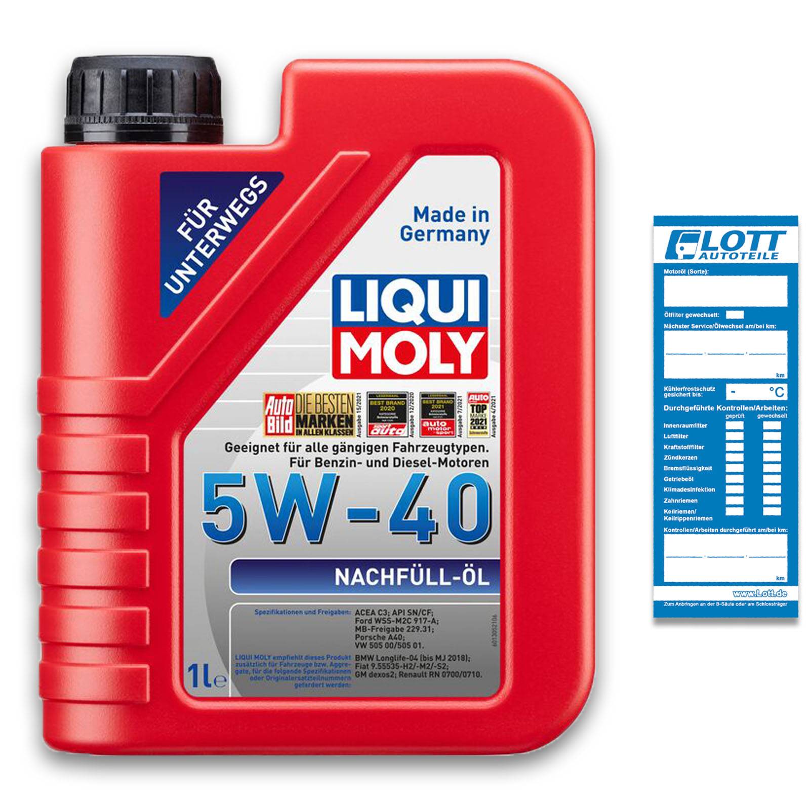 Liqui Moly 5W-40 Nachfüll-Öl 1305 1 l