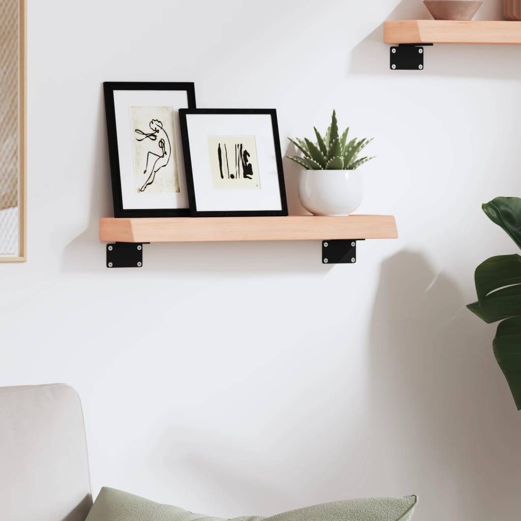 vidaXL Wandregal 40x10x4 cm Massivholz Eiche Unbehandelt