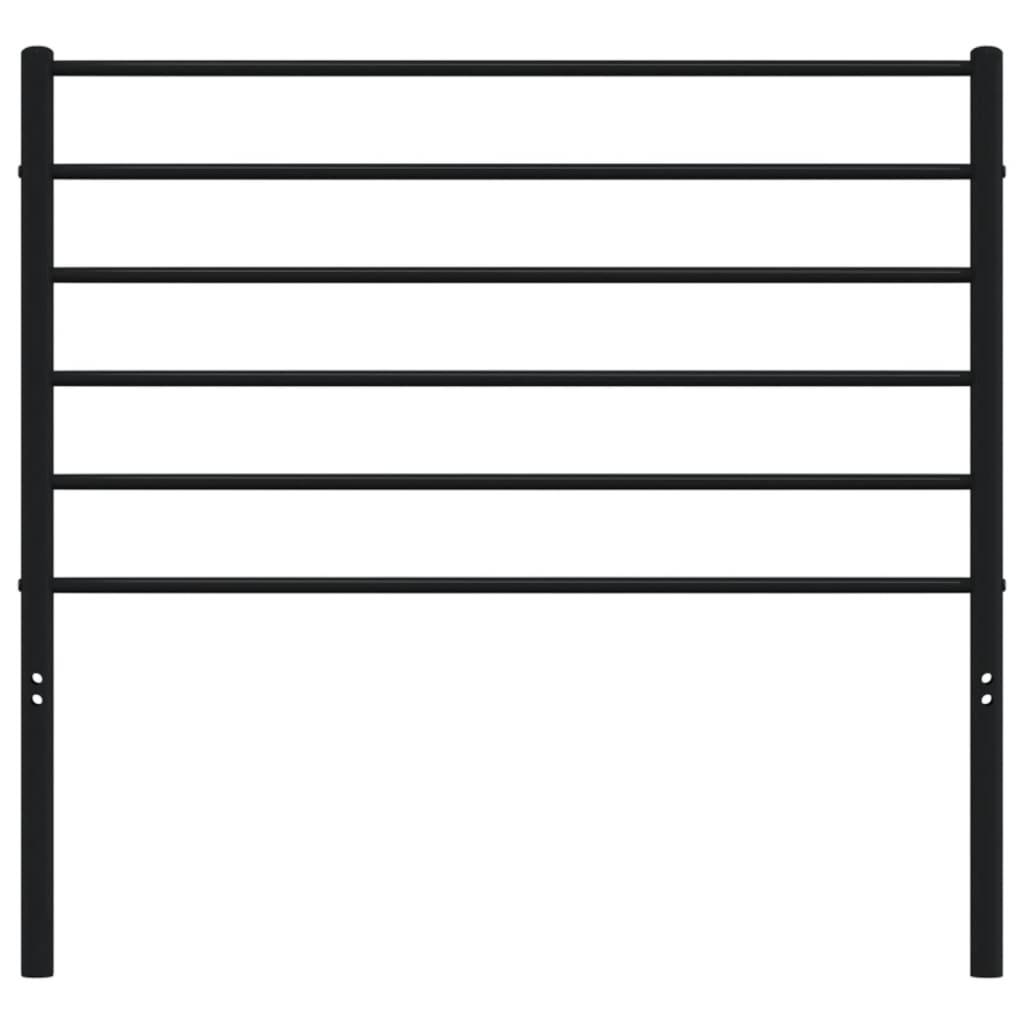 vidaXL Kopfteil Metall Schwarz 90 cm