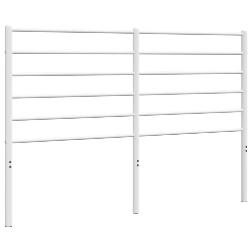 vidaXL Kopfteil Metall Weiß 160 cm