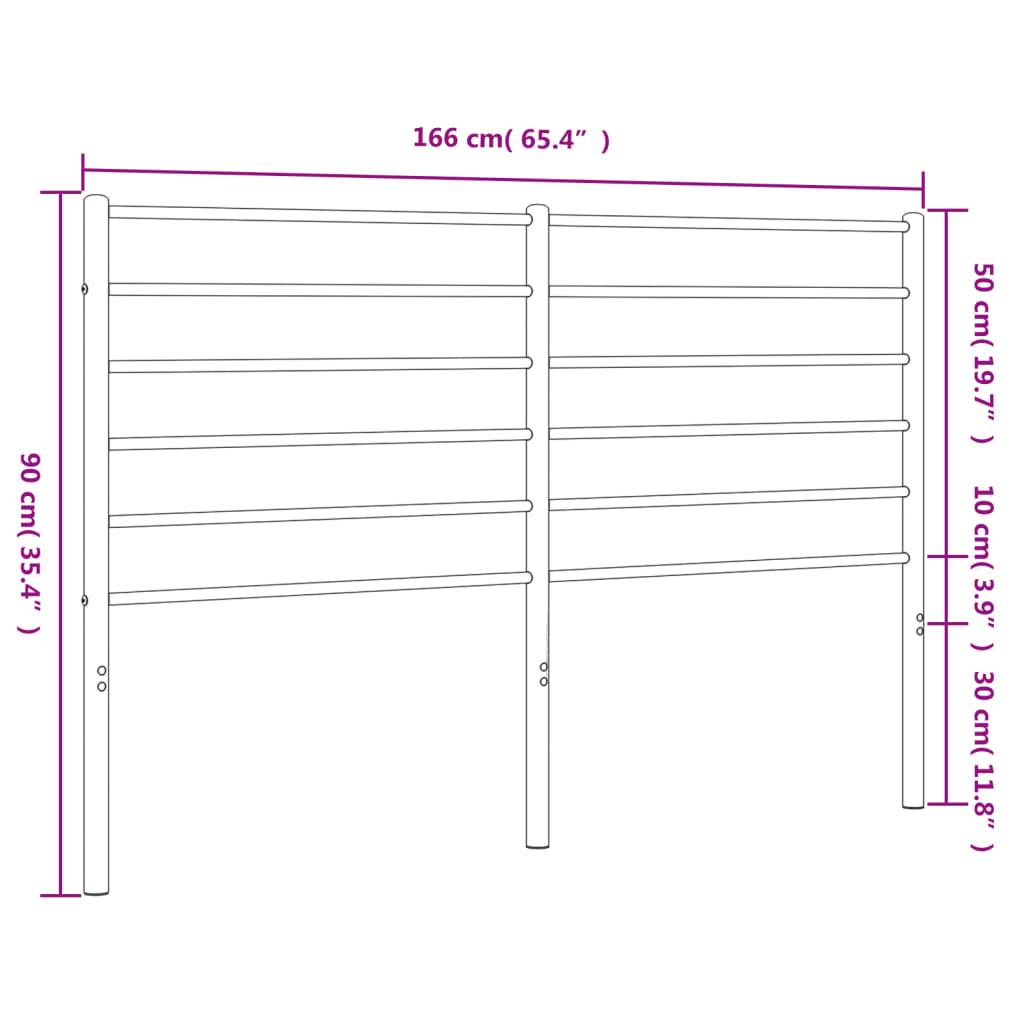vidaXL Kopfteil Metall Weiß 160 cm