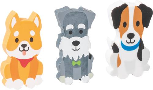 Brunnen Hund Radierer Mehrfarbig 3 Stück(e)