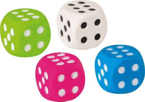 Brunnen Würfel Radierer Blau, Grün, Pink, Weiß 4 Stück(e)
