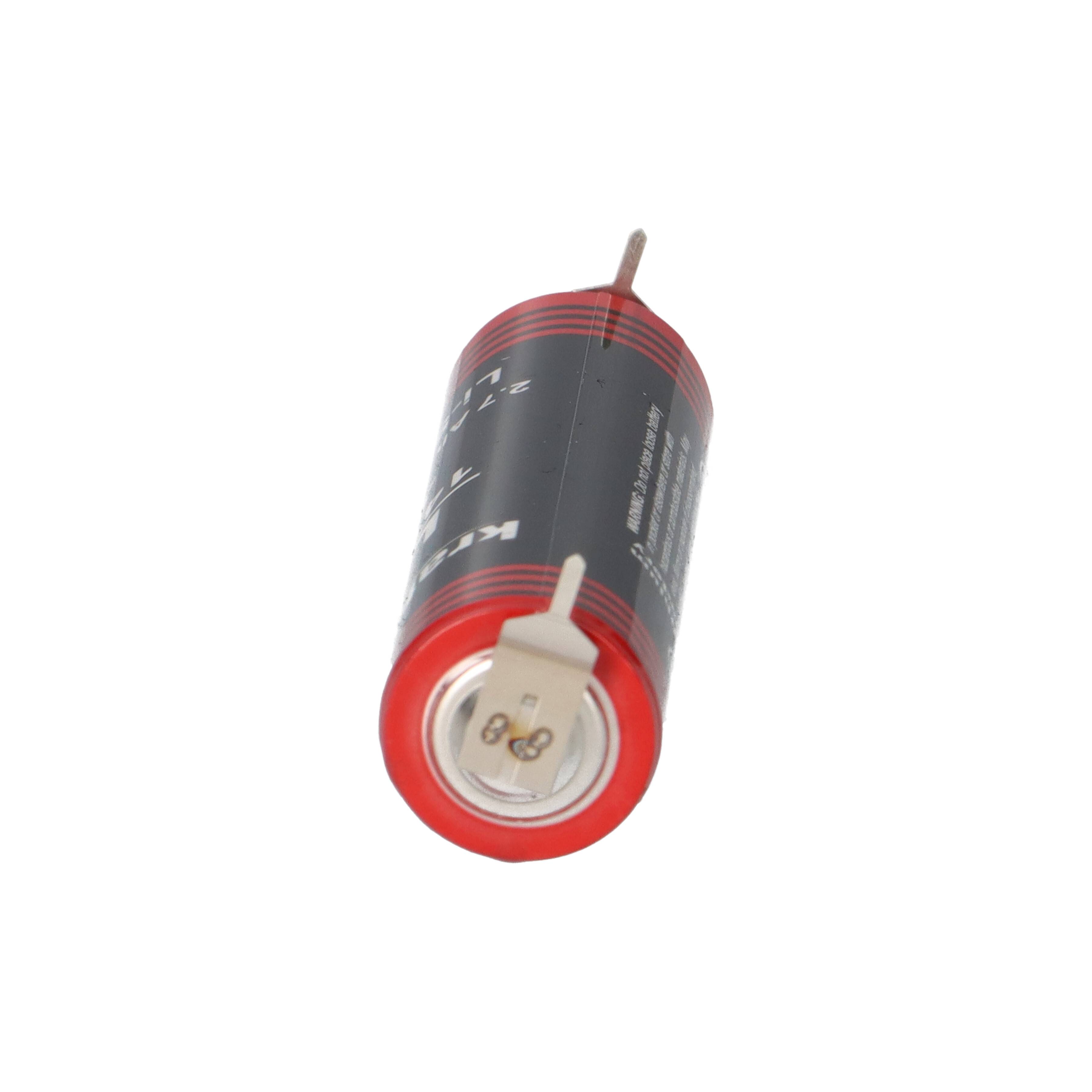 Kraftmax LS14500 3,6V 2,6Ah AA Li-SOCl₂ – 2 Printpins +/-
