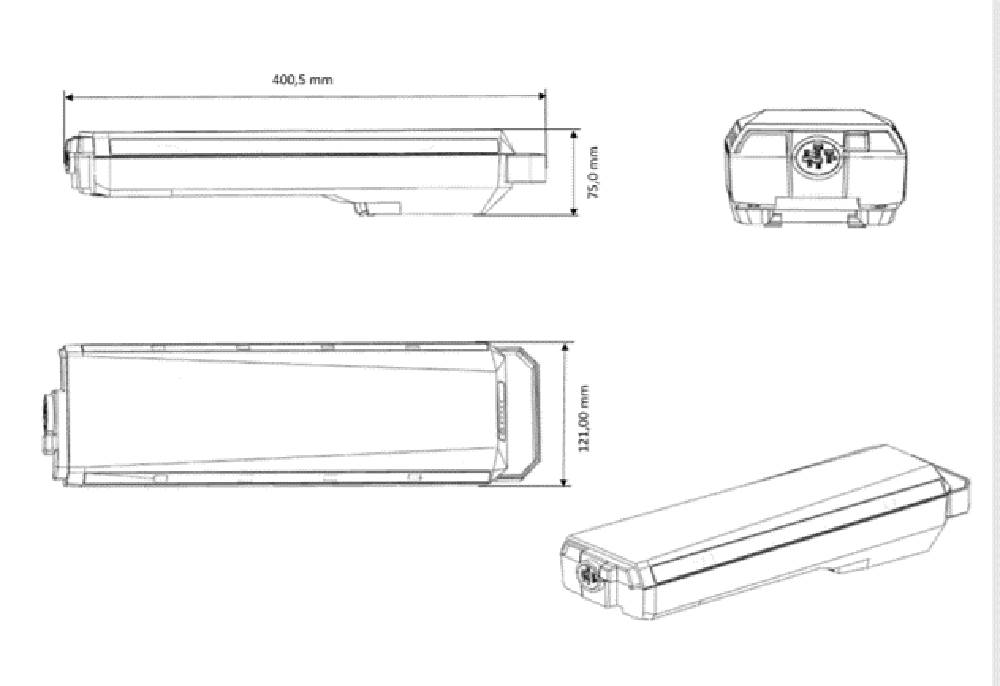 E-Bike Akku 36V 20Ah Gepäckträger kompatibel BBR240 BBR245 BBR260