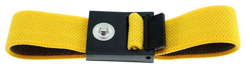 ESD-Armband, 3 mm Druckknopf, gelb, 220 mm