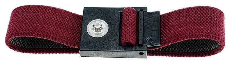 ESD-Armband, 3 mm Druckknopf, rot, 220 mm