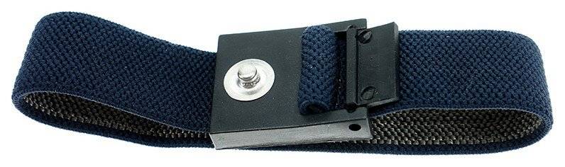 ESD-Armband, 3 mm Druckknopf, dunkelblau, 220 mm