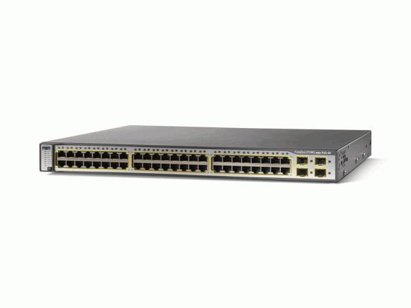 WS-C3750-48TS-E - Cisco Catalyst 3750 Switch, 48x 10/100 + 4x SFP