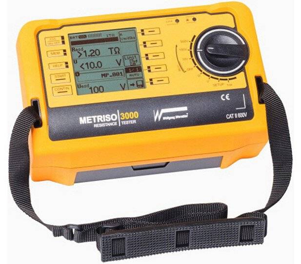 ESD Hochohmmeter Metriso 3000, mit Messleitungen, digital