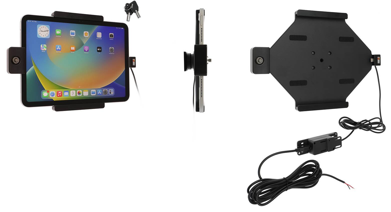 Brodit Halter aktiv iPad 10Gen Molex abschließbar - Schwarz