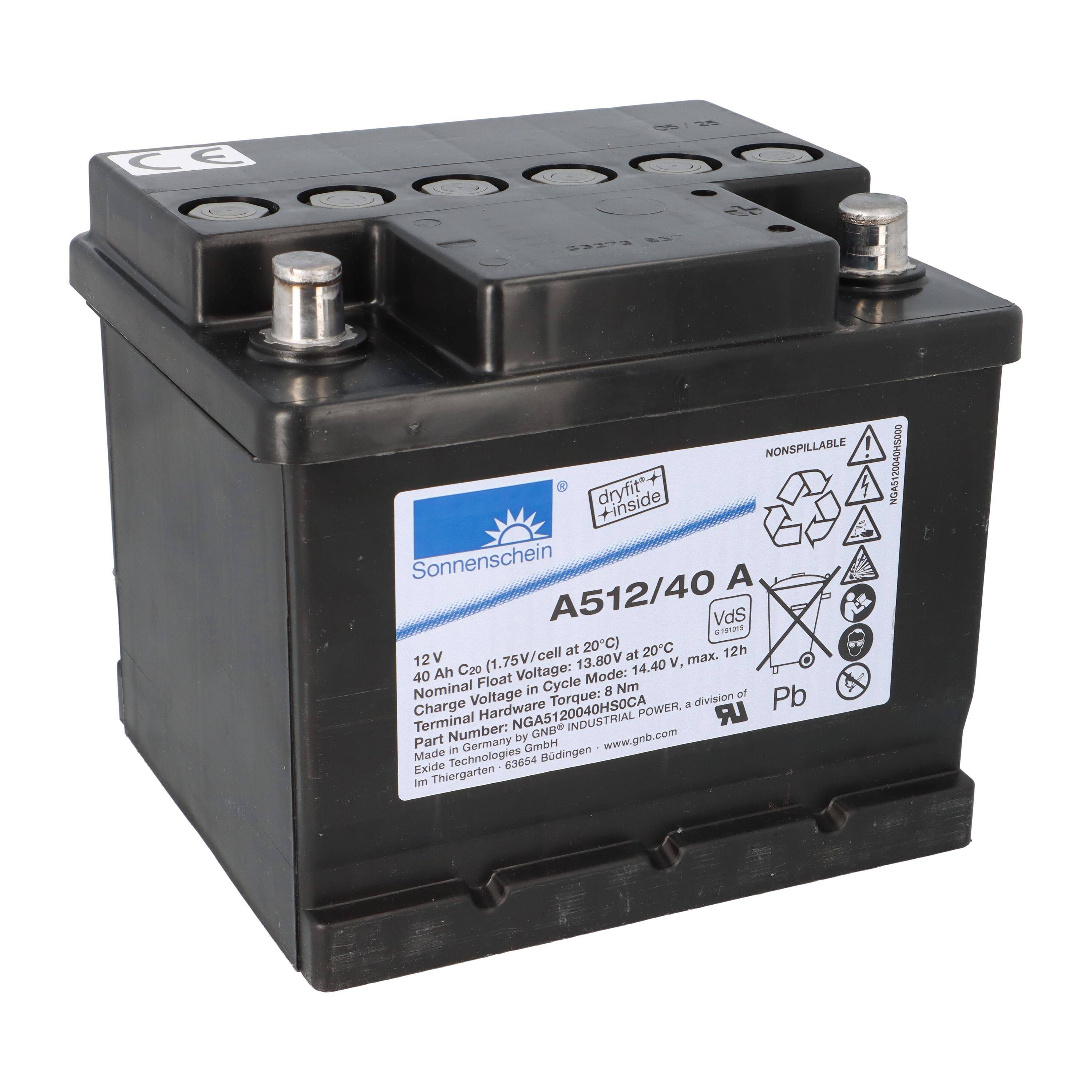 Sonnenschein Bleigel Akku 12V 40Ah Dryfit A512/40A VdS Zulassung