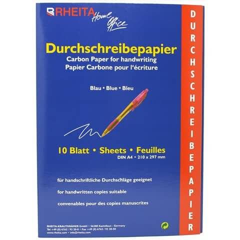 Durchschreibepapier - A4 10 Blatt blau.
