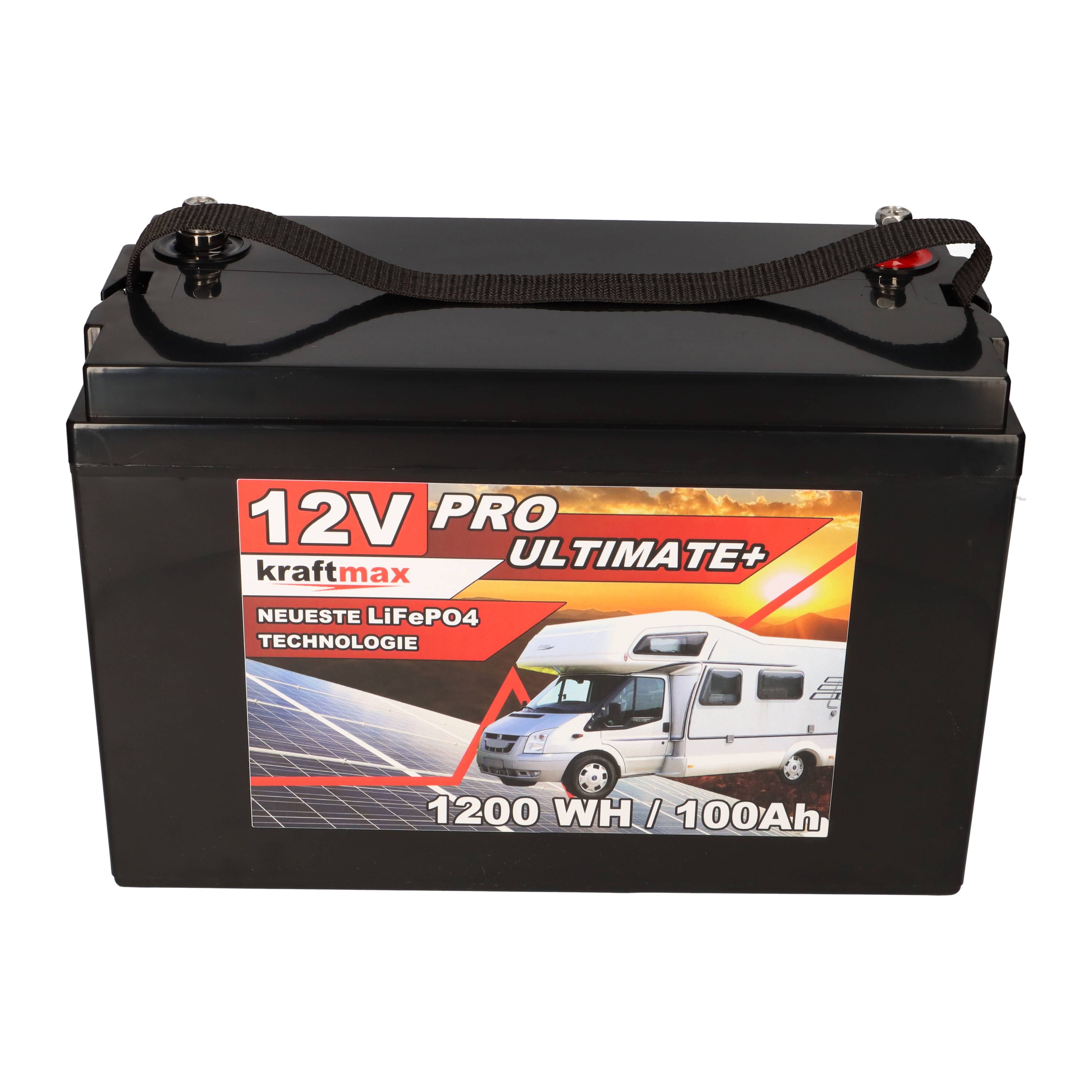 Kraftmax LiFePO4 Akku 12V 100Ah inkl. Bluetooth