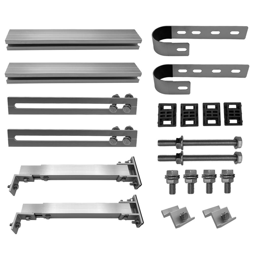 Solarmodul Halter für Balkongeländer Rahmenhöhe 30-35mm Neigungsverstellbar