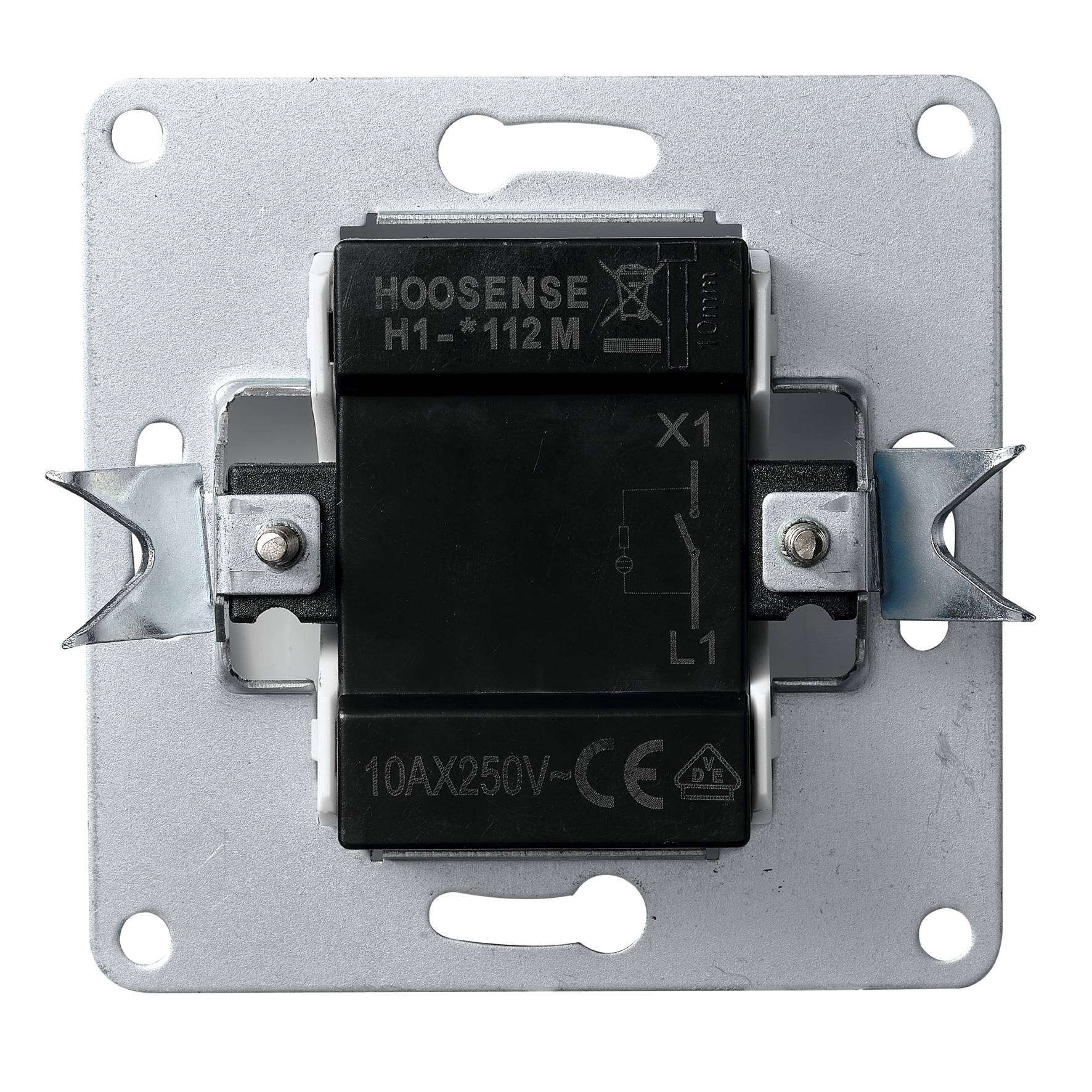 Schalter McPower "Flair", 250V~/10A, UP, weiß mit Orientierungsleuchte