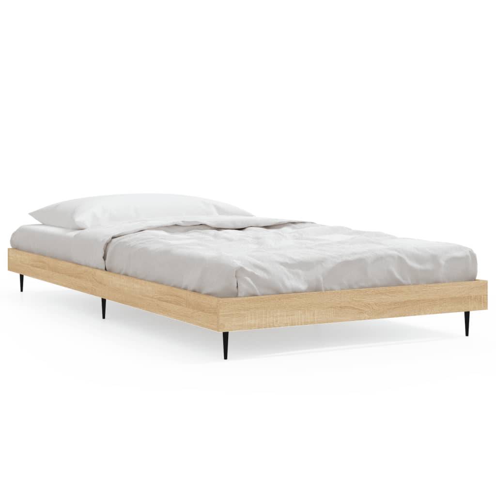 vidaXL Bettgestell ohne Matratze Sonoma-Eiche 90x190 cm Holzwerkstoff