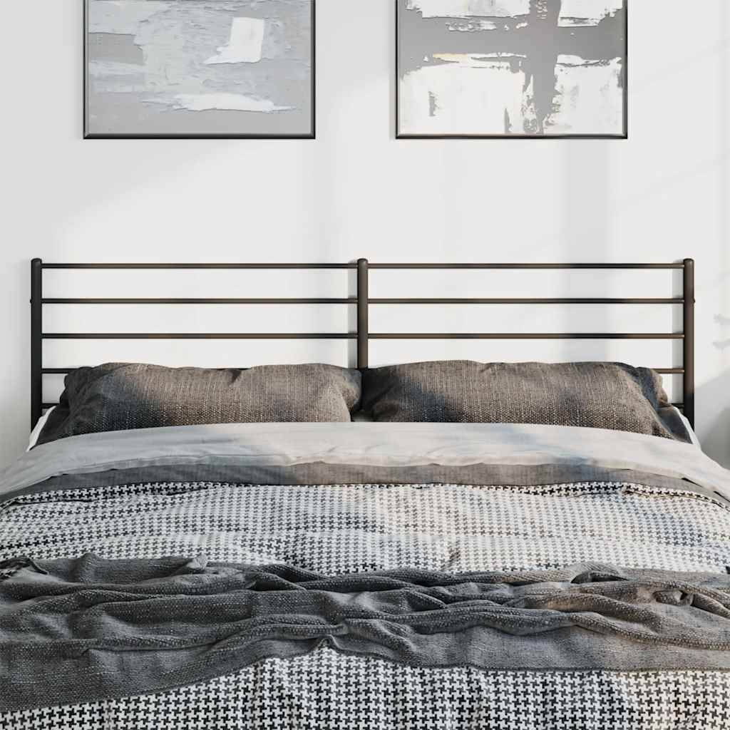 vidaXL Kopfteil Metall Schwarz 180 cm