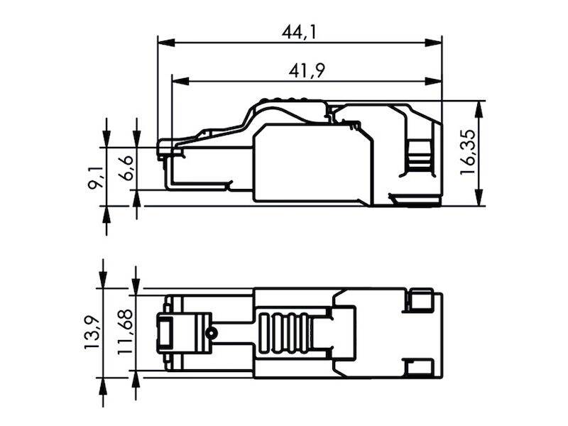 Telegärtner Steckverbinder RJ45 MFP8-SL T568B C6A 100039916