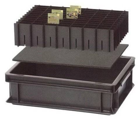 ESD Längsstege für Gefache, in Lagerbehälter 600 x 400 mm, 553 x 180 x 3 mm