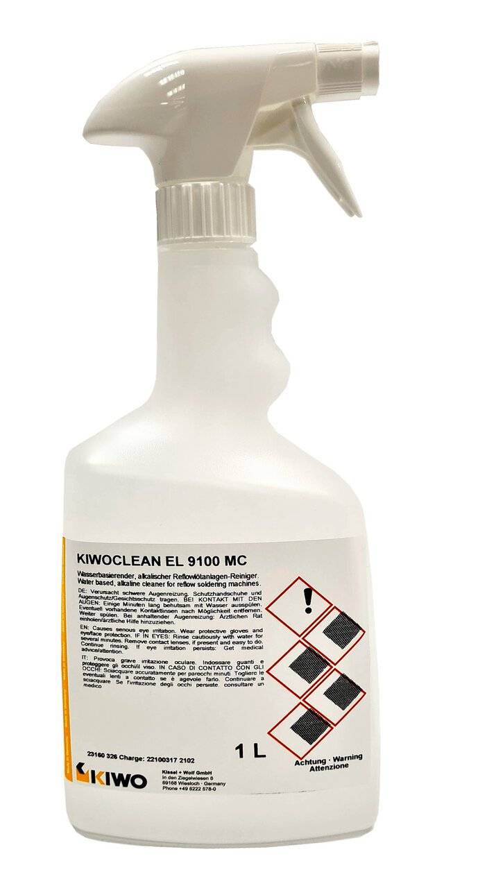 KIWOCLEAN EL 9100 MC Reinger Sprühflasche, Reflowofen Reiniger, 12 Fl.