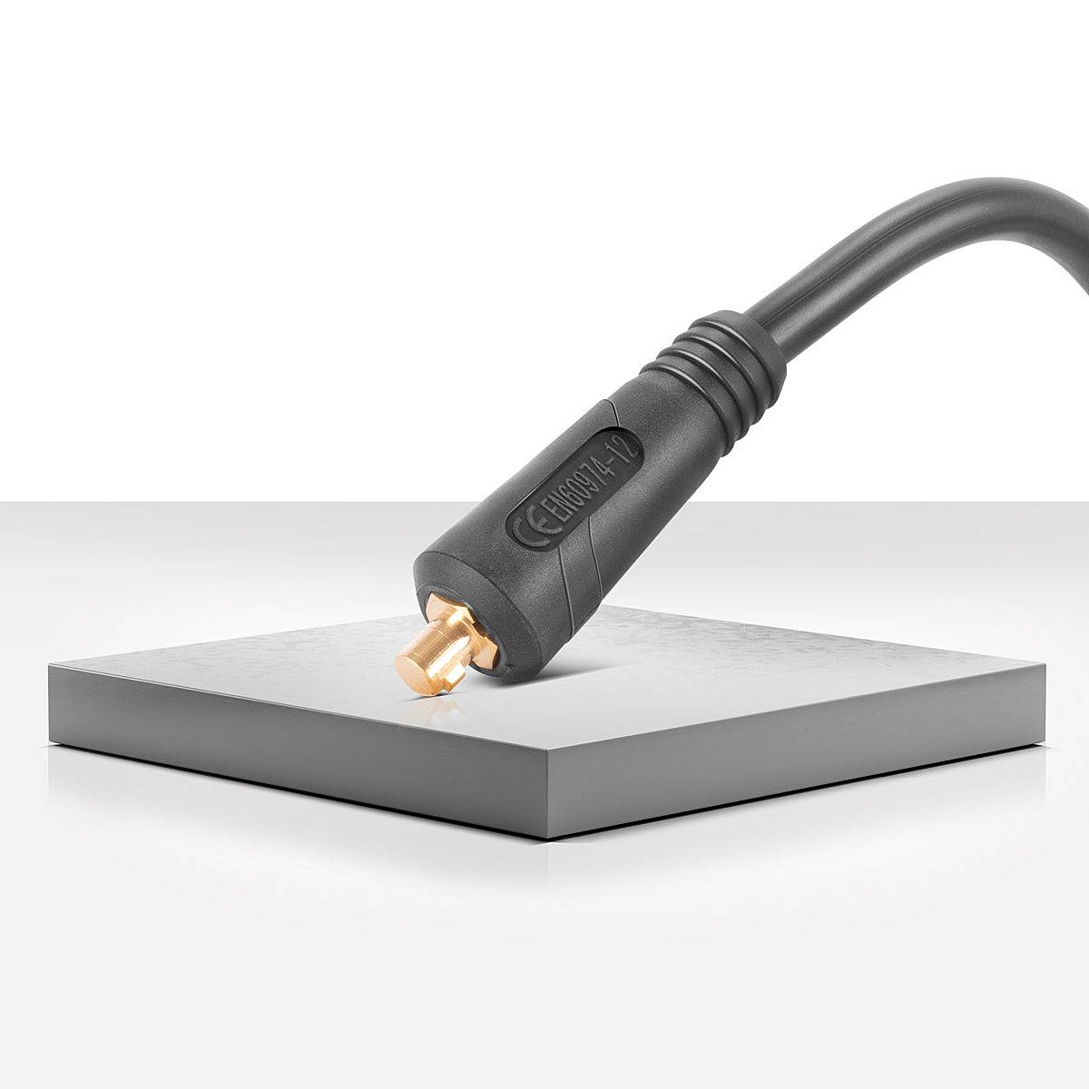 STAHLWERK Massezange 300 A Masseklemme 5 m Schweißkabel mit 25 mm² 13 mm Stecker