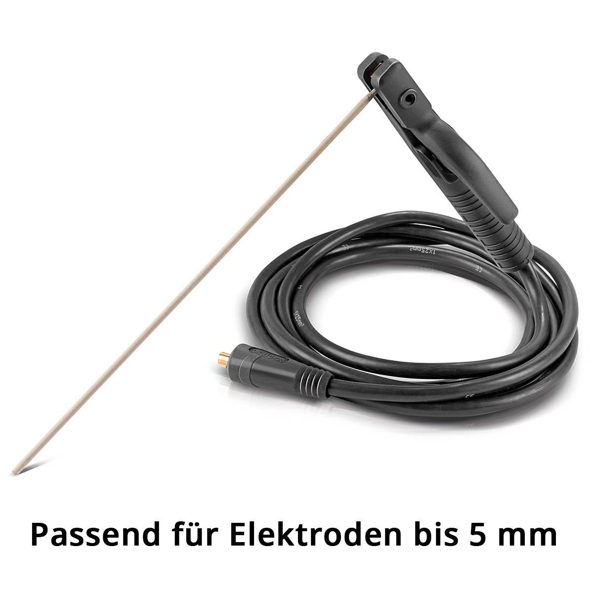 STAHLWERK MMA ARC Elektrodenhalter 200 A mit 3 m Schweißkabel 25 mm² 9 mm Dorn