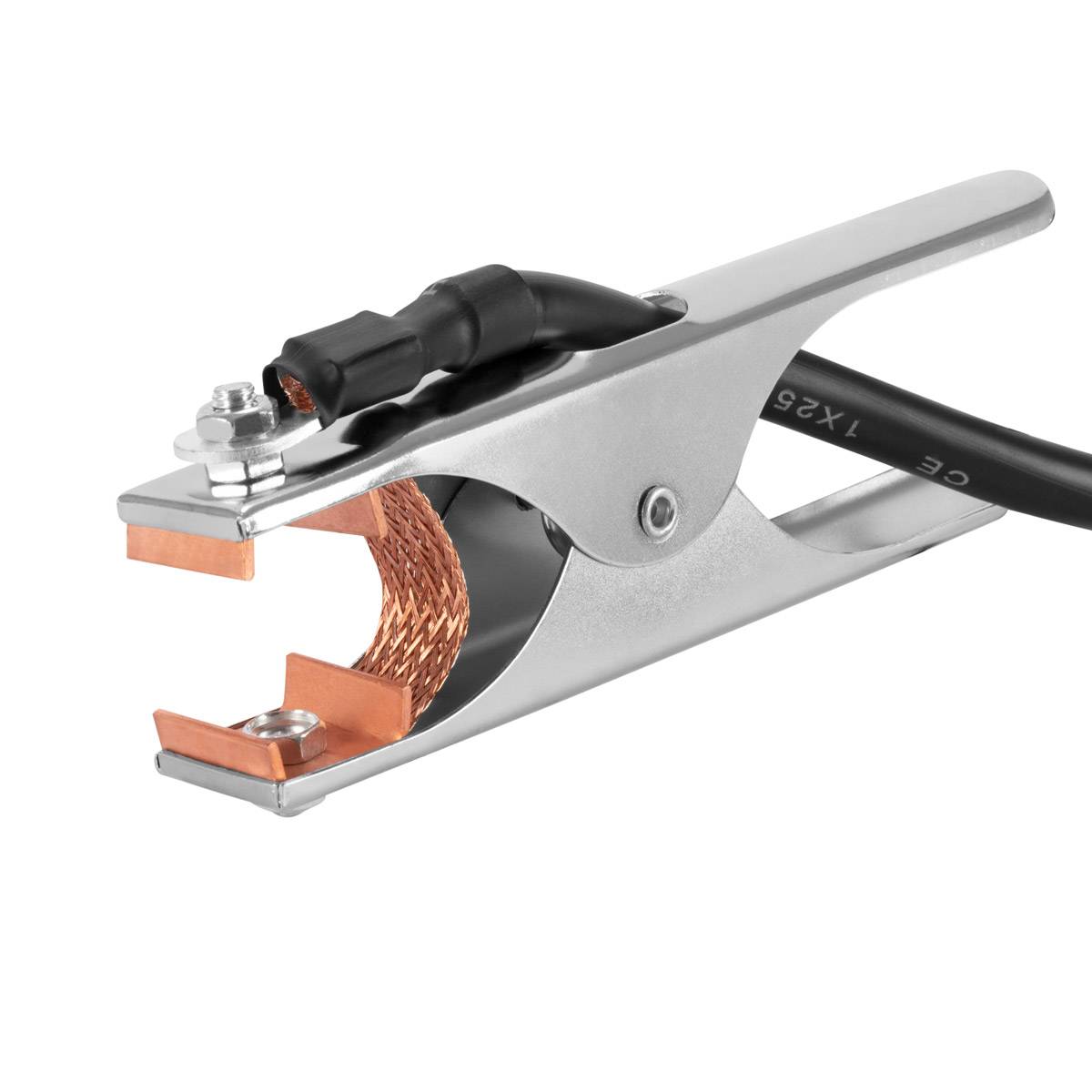 STAHLWERK Massezange 300 A Masseklemme 5 m Schweißkabel mit 25 mm² 9 mm Stecker