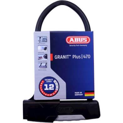 Abus Granit Plus 470 Fahrradschloss, 23cm, Schwarz