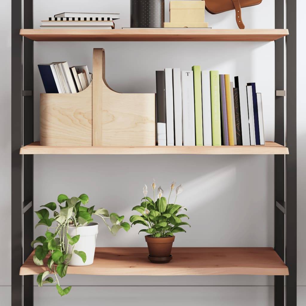 vidaXL Wandregal 100x40x2 cm Massivholz Eiche Unbehandelt