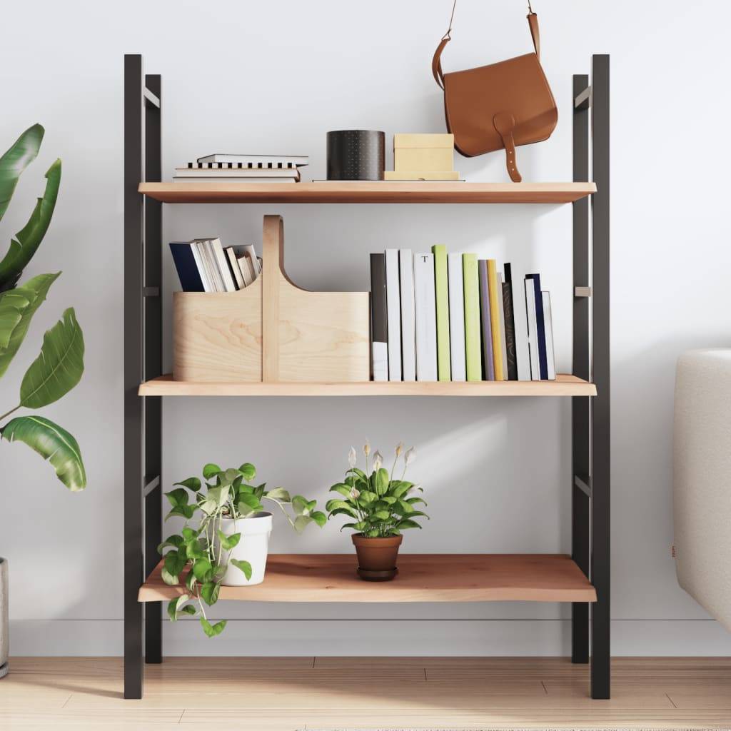 vidaXL Wandregal 100x40x2 cm Massivholz Eiche Unbehandelt