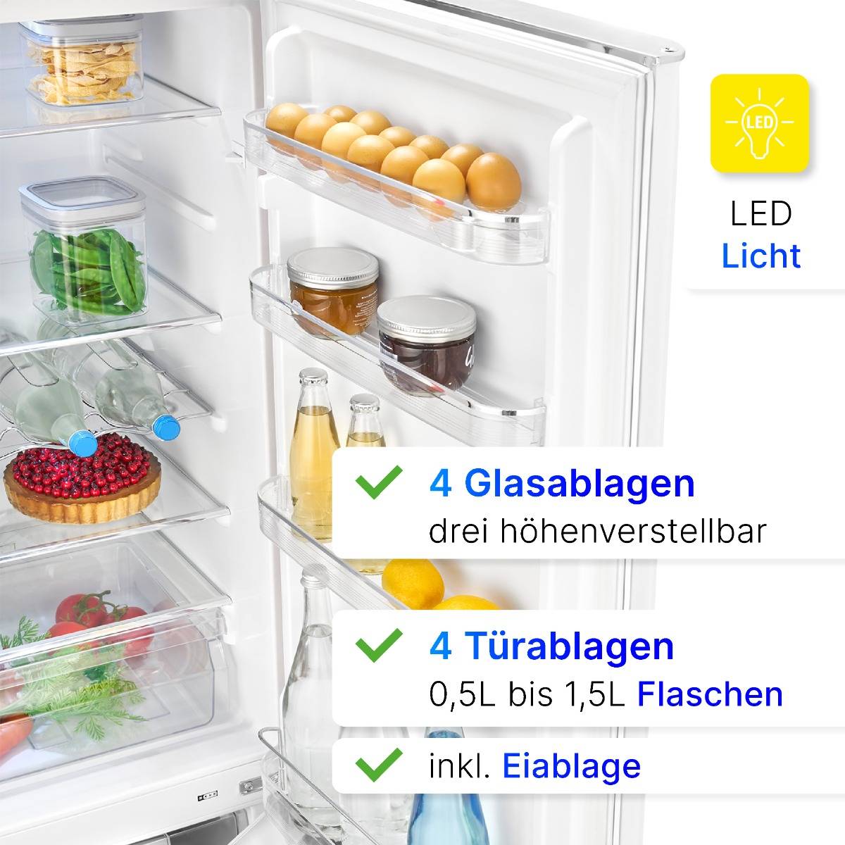 Bomann Retro Kühl-/Gefrierkombination KGR 7328.1 weiß 250 Liter