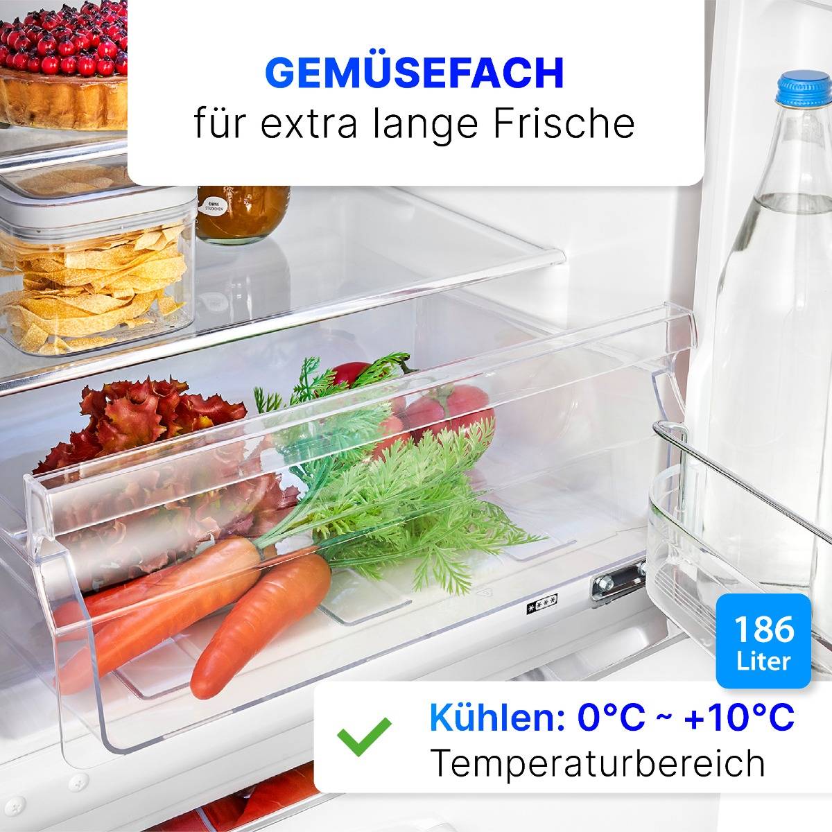 Bomann KGR 7328 Retro Kühl-/Gefrierkombination A++ weiß